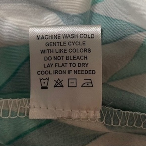 Tacera Green Midi Dress Sleeveless Casual Geometric Print Summer XL - Picture 5 of 5